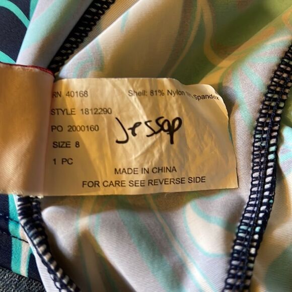 Vintage Jamaica Bay 1990s Ruffled Front Paisley Print Tankini Swim Top 8 - Picture 16 of 16